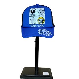 TRUCKER Cap MONKEY SKULL  ANIMATION Baseball Snap back blue
